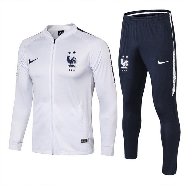 Fifa Trainingsanzug Woolen Frankreich 2018 Weiß Fussballtrikots Günstig